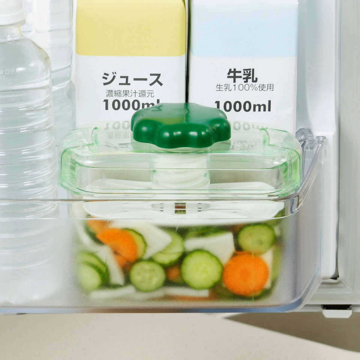 漬物容器 即席つけもの器 角型 900ml プラスチック Picre ピクレ （ 漬物器 漬物桶 漬 ...