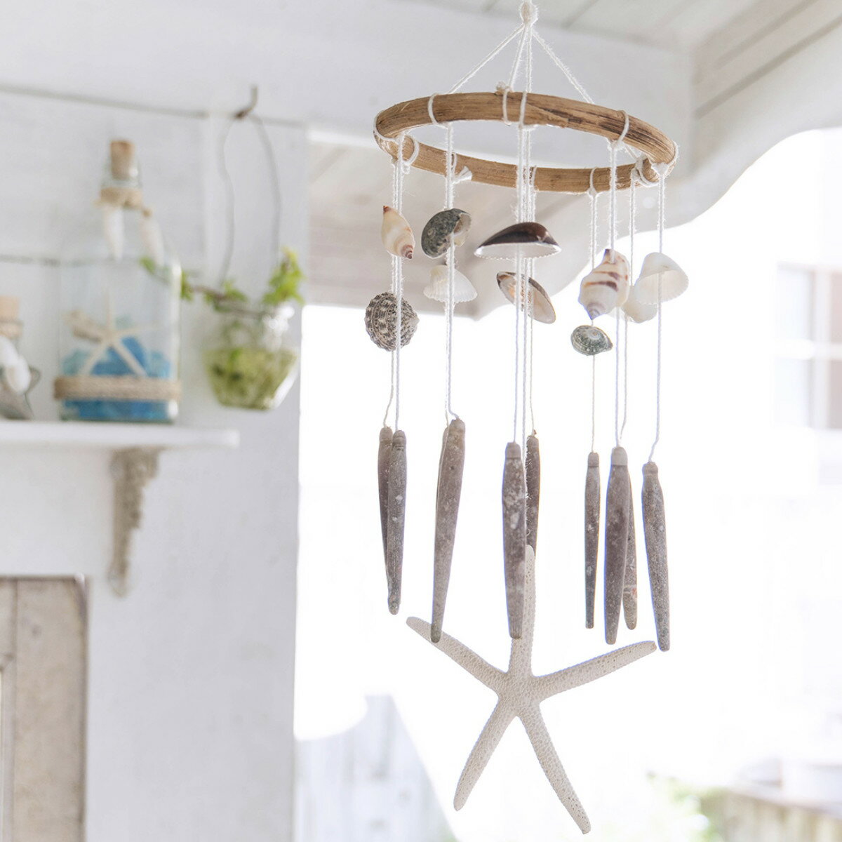 オブジェ ウニチャイム 吊り下げ （ オーナメント チャイム ドアチャイム 風鈴 壁飾り ウインドチャイ..