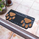 玄関マット 屋外兼用 ラバー 30×60cm 肉球 ( 玄関 マット 屋外 屋内 厚さ1.5cm ドアマット 泥落とし 滑り止め ウェルカムマット ラバーマット...