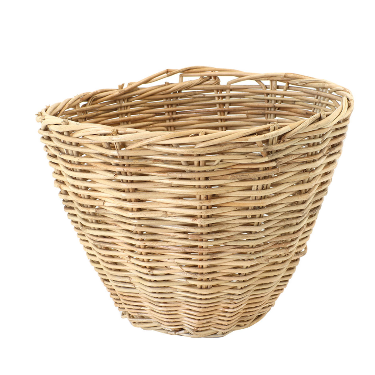 バスケット ラタン カゴ網 （ カゴ かご かごバスケット 収納 天然素材 幅24×奥行24×高さ17cm 小物収納 小物入れ アジアン雑貨 キッチン 玄関 リビング 見せる収納 インテリア 雑貨 おしゃれ 藤 ） 【39ショップ】