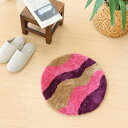 玄関マット 40×40cm 室内 ベリーラテ ( 玄関 マット アクセントマット 屋内 円形 おしゃれ かわいい ふわふわ インテリア リビング 寝室 洗面所 ) 【39ショップ】