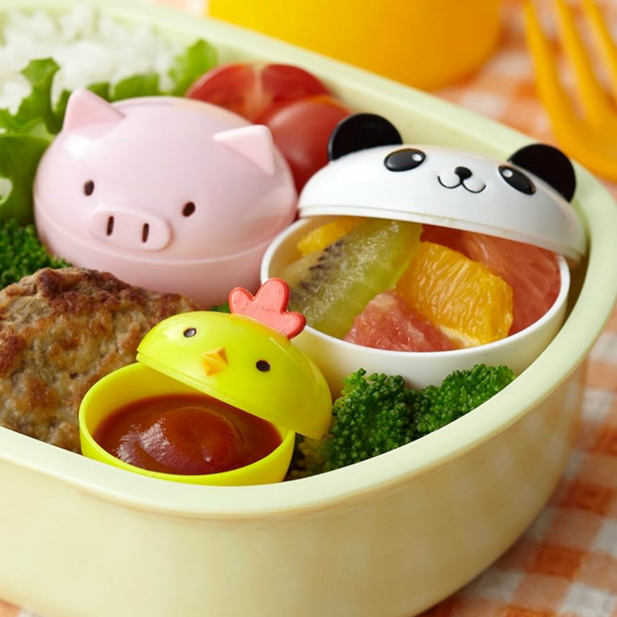 おかずカップ どんぶりアニマルカップ ( お弁当カップ お弁当グッズ おかず容器 ふた付き 小分け容器 デコ弁 動物 おべんとうカップ 子供用 調味料ケース お...