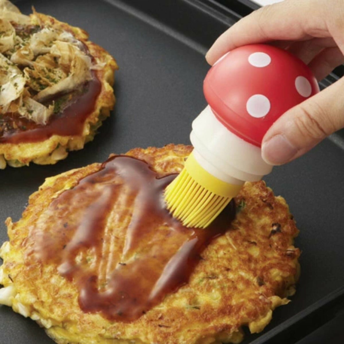 油引き シリコン製 キノコ キッチンツール （ 油ひき オイルブラシ 料理ハケ 調理器具 シリコン油ひき 油引きブラシ 油ひきブラシ 刷毛 はけ ハケ 油塗り たこ焼き お好み焼き 鉄板焼き小物 キッチン用品 ）【39ショップ】 interior-palette-10027671 インテリアパレット サンプル画像3