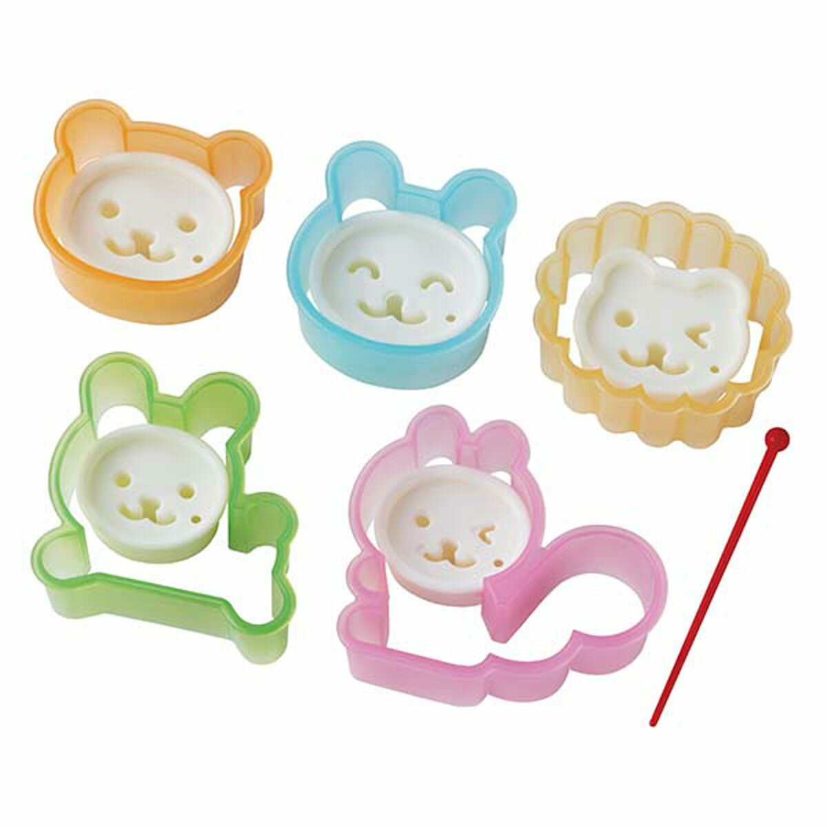 ニッコリ顔のぬき型セット （ 簡単キャラ弁 お弁当グッズ 子供 抜き型 抜型 弁当 ランチグッズ 子 ...