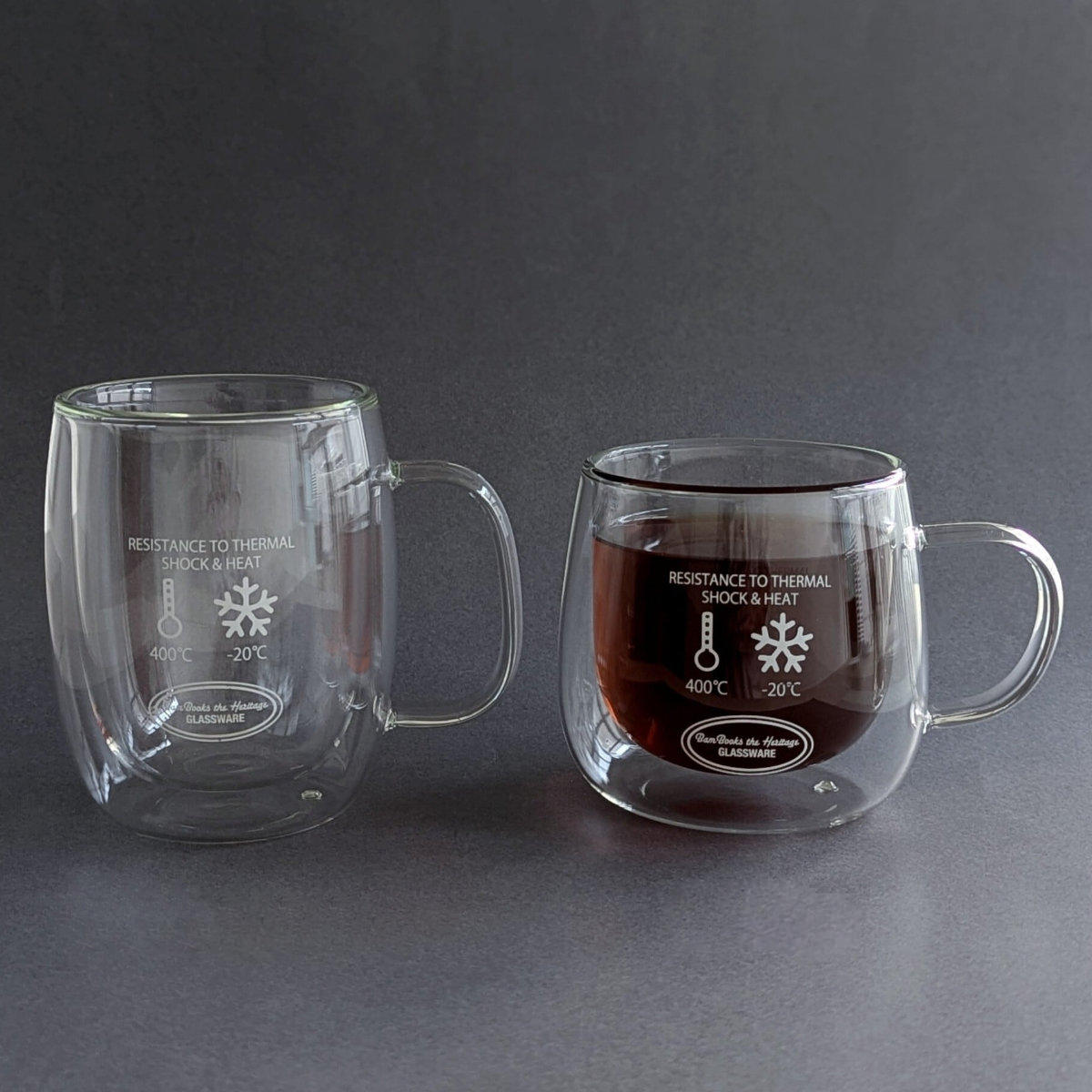 マグカップ 300ml DOUBLE WALL MUG （ コップ グラス ガラス 耐熱ガラス 電子レンジ対応 食洗機対応 マグ カップ 取っ手付き おしゃれ シンプル ホット アイス コーヒー 紅茶 ティーウェア ）【39ショップ】 interior-palette-10192482 インテリアパレット サンプル画像2