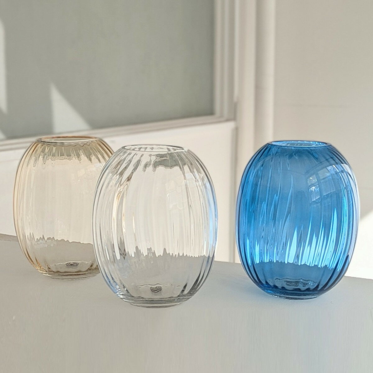 花瓶 GLASS FLOWER VASE -SPHERE L （ 花ビン 花びん 花器 フラワーベース フラワー 花 飾る 花入れ ガラス ガラス製 色ガラス 透明 クリア おしゃれ 一輪挿し ）【39ショップ】