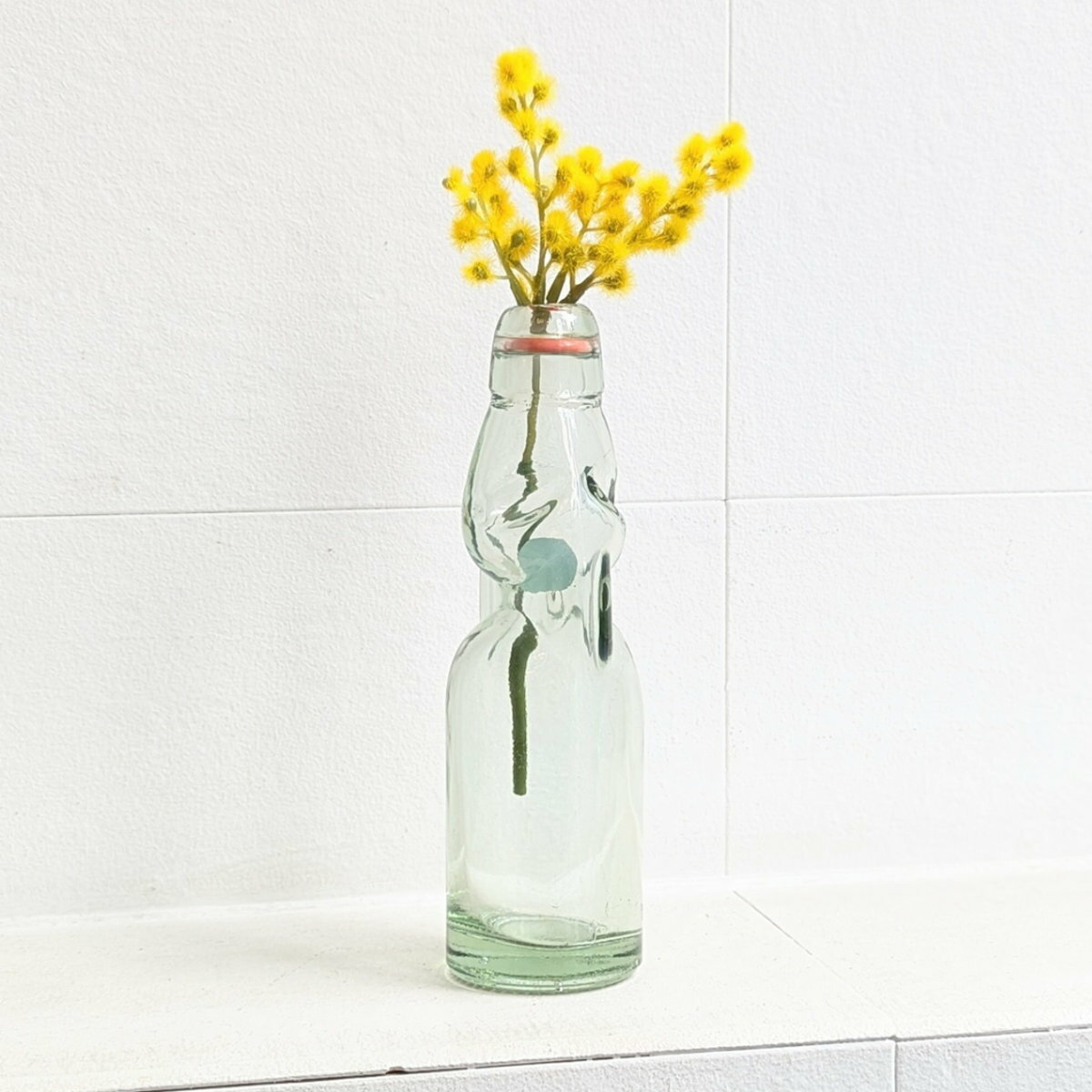 花瓶 RAMUNE BOTTLE （ 花ビン 花びん 花器 フラワーベース フラワー 花 飾る 花入れ ガラス ガラス製 透明 ラムネ瓶 おしゃれ 一輪挿し ）【39ショップ】