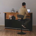 カウンターテーブル 大容量収納 足置き付き 木目調 高さ105cm ( 幅170cm キッチンカウンター ハイテーブル バーカウンター 収納棚 キッチン収納 食器棚 キッチンラック ダイニング キッチン 間仕切り マガジンラック )【39ショップ】