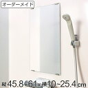 オーダーメイド ミラー 酸化防止加工 縦45.8～61×横10～25.4cm （ 送料無料 鏡 浴室 風呂 洗面 オーダー 浴室ミラー 浴室鏡 オーダーミ..