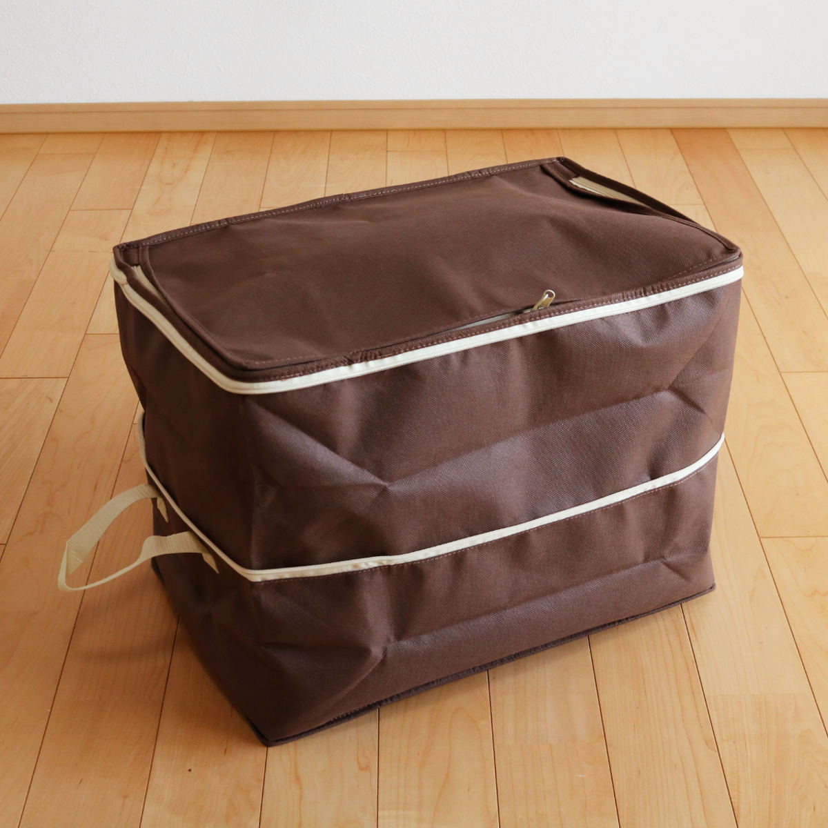 収納袋 衣類用 5枚セット 幅50×奥行32×高さ20～40cm 伸長式 高さが2倍収納袋 （ 衣類収納袋 収納ケース 服 収納 持ち手付き 衣類収納 小物収納 棚上収納 不織布 保管用 衣替え 整理 クローゼット 押入れ ）【39ショップ】