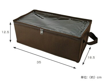 収納ボックス 単行本サイズ 幅35×奥行19×高さ13cm メディア収納 布製 ( 収納ケース 収納 コミック収納 ゲームソフト収納 透明窓付き 布 不織布 ファブリック 新書 コミック 単行本 ゲームソフト PS ソフト 仕切付き )【39ショップ】