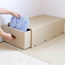 収納ケース 約 幅39×奥行70×高さ22cm クラフト衣装ケース 押し入れ用 引き出し 3個セット ( 収納 衣装ケース 収納ボックス クラフトケース 取っ手付き 段ボール 収納箱 衣類 整理 クラフト ダンボール 箱 紙 製 日本製 )【39ショップ】