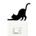ウォールステッカー 壁紙シール 猫 伸び CAT LIFE ( インテリアシール ウォールシール Wall story コンセント 壁 シール デコレーションス...