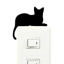 ウォールステッカー 壁紙シール 猫 寝そべり CAT LIFE ( インテリアシール ウォールシール Wall story コンセント 壁 シール デコレーショ...