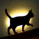 LEDライト CAT WALL LIGHT てくてく ( 足元灯 フットライト LED 猫 キャット ウォールライト ねこ おしゃれ センサーライト 屋内 電池...