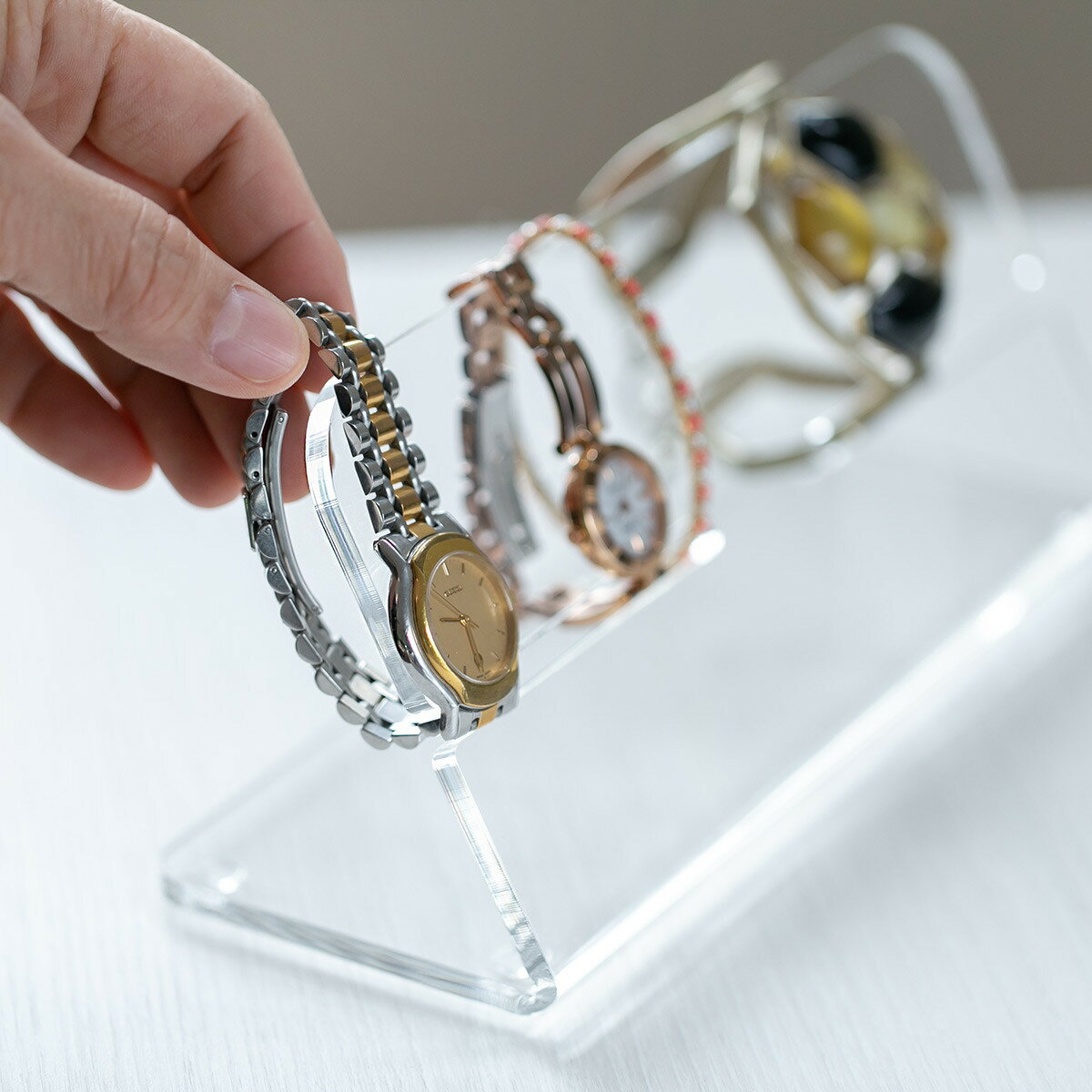 【レビュー特典付き】 ウォッチスタンド amenist アクリル製 日本製 ( 腕時計スタンド メンズ レディース 腕時計 スタンド ディスプレイ 飾る アクリ...