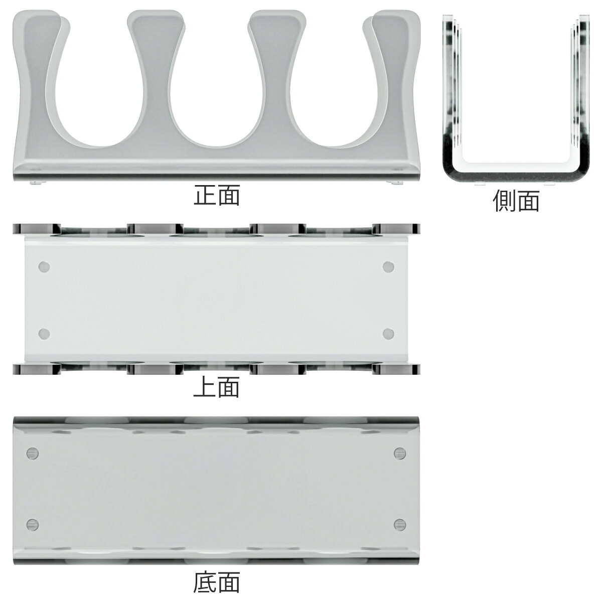 【レビュー特典付き】 2wayリモコンラック Lサイズ amenist アクリル製 日本製 （ リモコンスタンド リモコンホルダー クリア 縦置き 横置き 収納 リモコン アメニスト タブレットスタンド ブックスタンド 透明 おしゃれ アクリル ） 【39ショップ】 interior-palette-10161723 インテリアパレット サンプル画像3