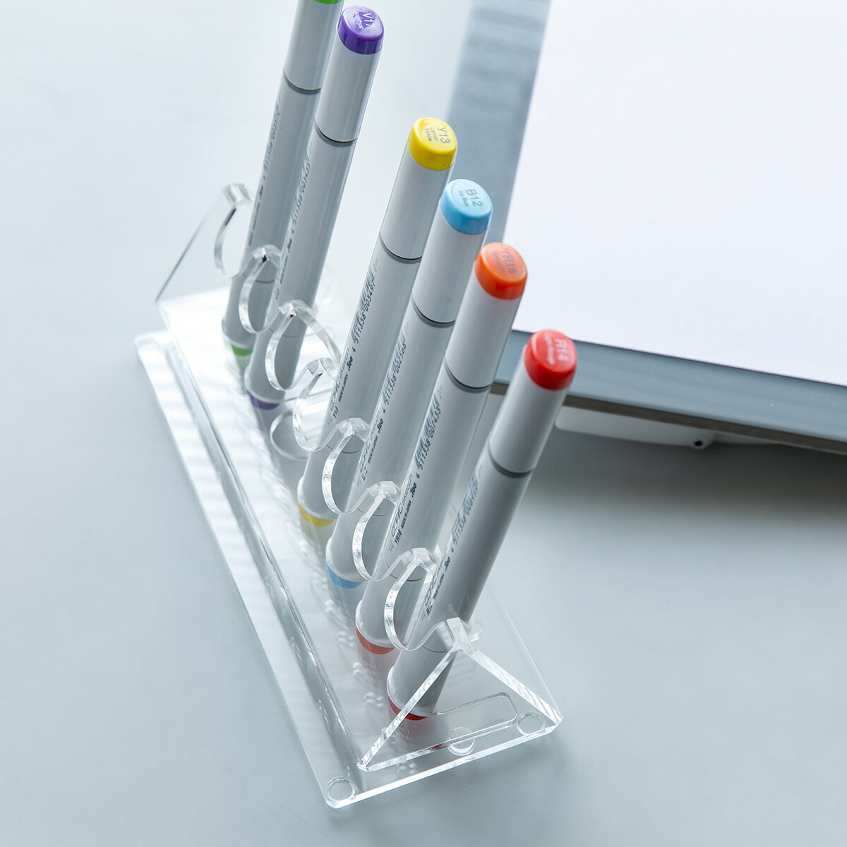 ペンスタンド トレビュアー トレース台専用 アクリル製 TREVIEWER ( ペン立て アクリル 日本製 収納 ペン スタンド 文房具 画材道具 スリム 透明...