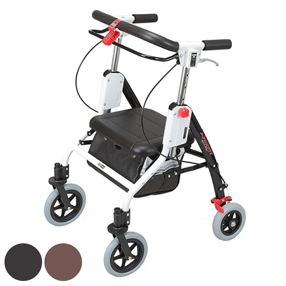歩行車 介護 アームフィット 速度調整可 肘置きなし 折りたたみ バッグ付き 高さ調整可能 非課税 ( 介護用品 歩行器 座面 折り畳み 歩行補助 押し車 手押...
