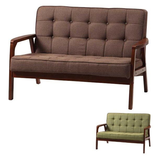 ソファ 布張り 2人掛け （ 送料無料 ソファー 椅子 二人掛け 木製脚 2Pソファ 二人掛けソファ ...