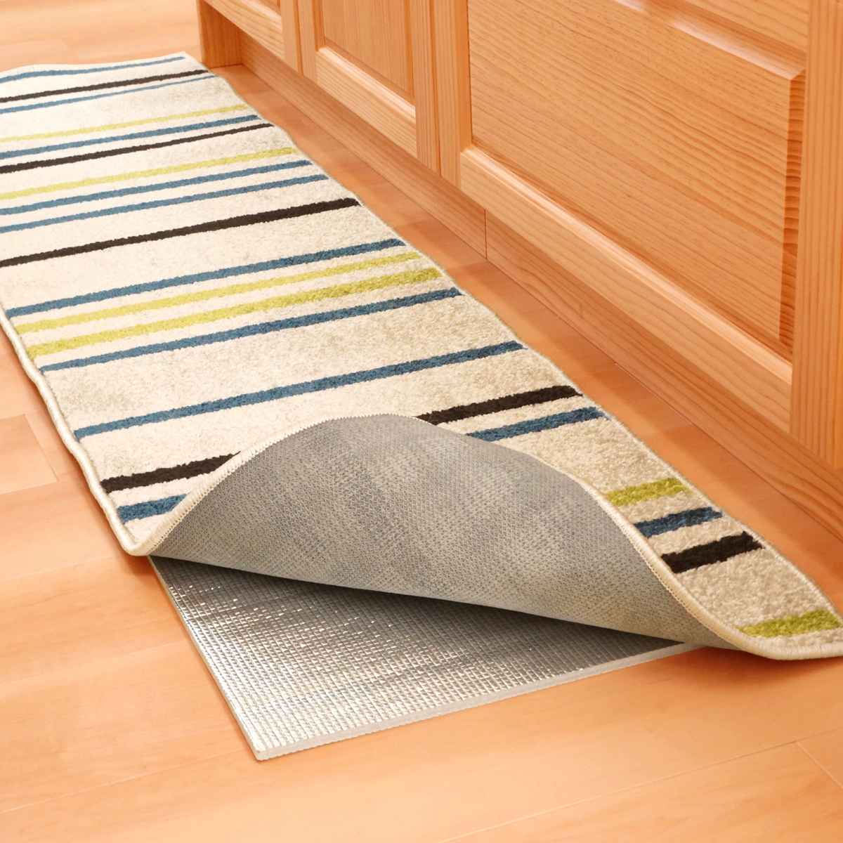 保温シート キッチンマット ほかほか クッションマット 防ダニタイプ （ 42×165 厚さ8mm 防音特級 断熱シート 保温マット ホットカーペット キッチン ラグ 断熱マット カーペット 絨毯 下敷き アルミ 保温 冷気 遮断 断熱 ）【39ショップ】