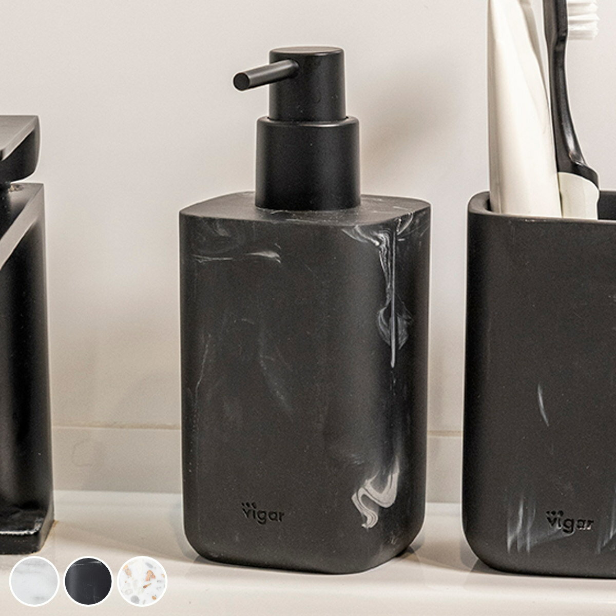 ディスペンサー Vigar ゼンス ソープディスペンサー （ ヴィガール ディスペンサーボトル 350ml 詰め替え ボトル 詰替え容器 ソープ ハンドソープ 液体せっけん 洗面所 キッチン おしゃれ ）【39ショップ】