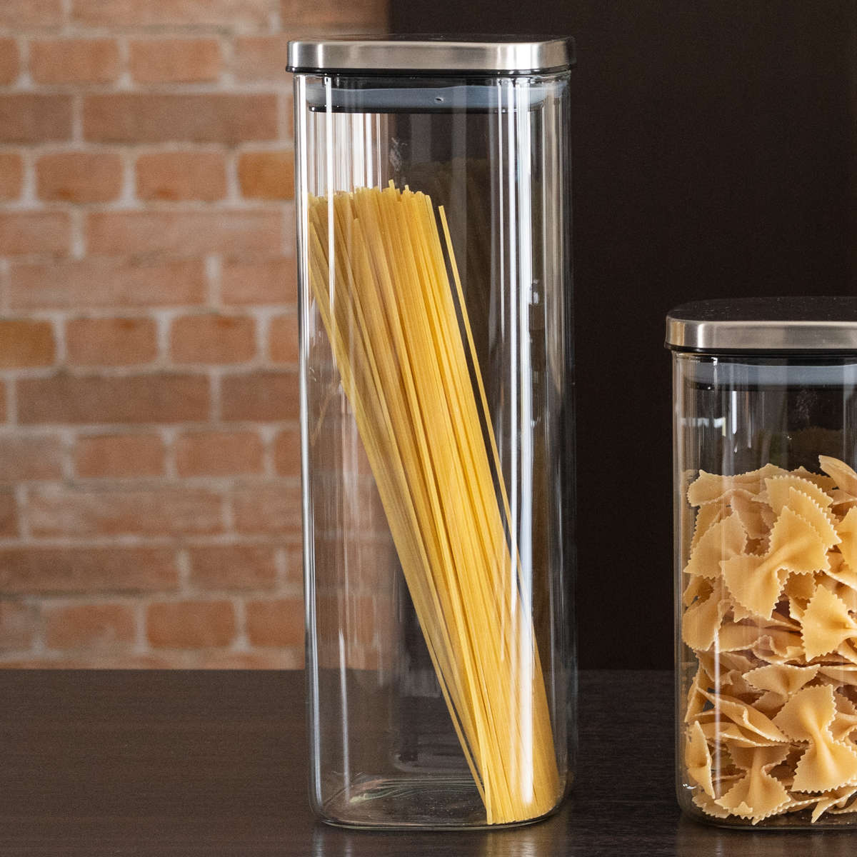 保存容器 キッチンアシスト 角型 ガラス キャニスター 2400ml （ ガラス保存容器 調味料容器 密閉 ガラス製 パッキン おしゃれ 密閉容器 保存ビン 食品保存 乾物 四角 ガラス容器 キッチン用品 透明 2.4L ）【39ショップ】