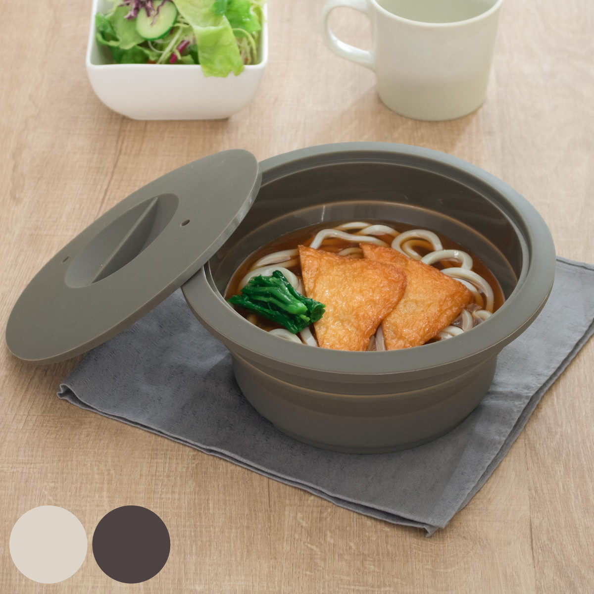 シリコンスチーマー 丸型 1.6L マジカリーノ 食洗機対応 折りたたみ 蓋付き （ 蒸し器 シリコン製 レンジ調理器 コンパクト収納 深型 電子レンジ対応 オーブン対応 冷凍庫OK フチ付き 円形 シリコン調理 ）【39ショップ】