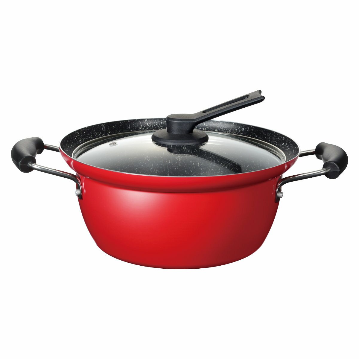 両手鍋 24cm IH対応 にこみーな フチ付き （ ガス火