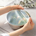 シリコンラップ L 3枚セット 丸型 ラクーニ ( エコラップ 食品ラップ ラップ シリコン蓋 電子レンジ対応 食洗機対応 抗菌加工 14.5cm 16.5cm...