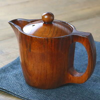 急須 一体型 漆 木製 ティーポット 天然木 食器 ( 木製ポット 漆塗り ポット 紅茶ポット 茶器 ティポット 漆塗り 木製食器 木目調 木目 木 きゅうす 和モダン 和風 和食器 おしゃれ )【39ショップ】