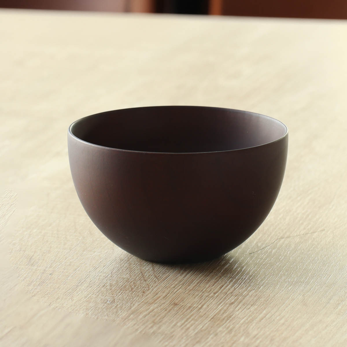 汁椀 ナチュラルボール ダークブラウン 中 （ 11.5cm 天然木 食洗機対応 日本製 ウッドボウル スープボウル ボウル 椀 おわん お椀 食器 軽い シンプル 北欧 おしゃれ カフェ風 木目 ）【39ショップ】