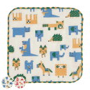 ミニタオル 15×15cm ブロックアニマル ( ハンドタオル タオル 手拭き ハンカチ タオルハンカチ 綿100 ウォッシュタオル 手ふき 手洗い アニマル ...