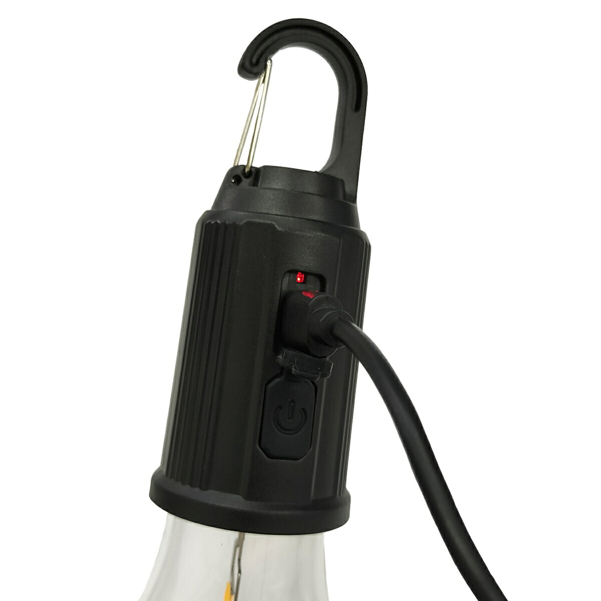 充電式ライト USB充電式 電球型ライト カラビナ付き 60〜200ルーメン （ 照明 ライト USB充電 充電 屋外 アウトドア 防災 カラビナ 吊り下げ 便利 配線不要 電池不要 停電 災害 キャンプ 庭 ガレージ 物置 防災グッズ ）【39ショップ】 interior-palette-10172239 インテリアパレット サンプル画像3