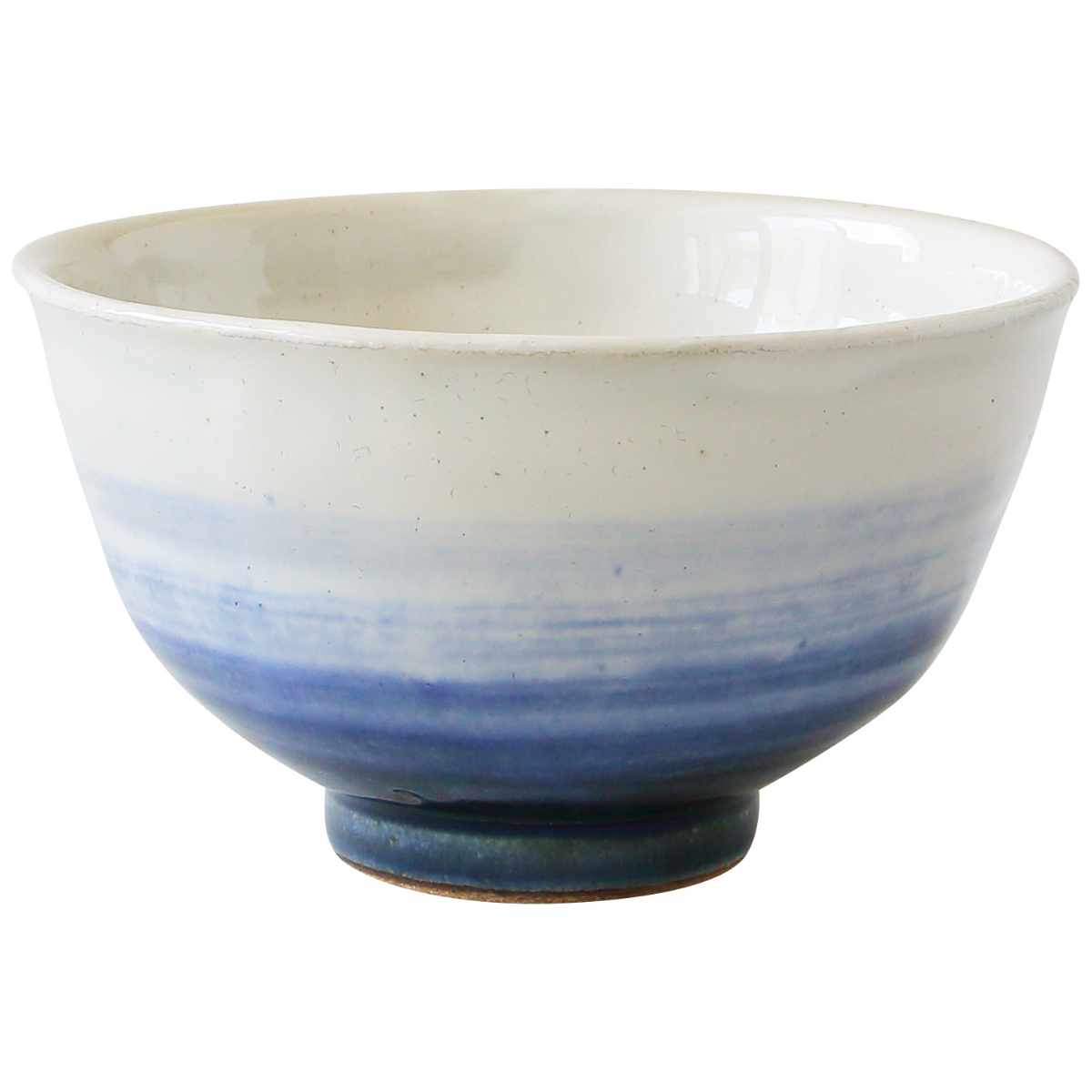 飯碗 11cm 裾濃 藍花 陶器 波佐見焼 （ 食洗機対応 電子レンジ対応 茶碗 お茶碗 ご飯茶碗 茶わん ライスボウル グラデーション シンプル ご飯 ライス おしゃれ 日本製 ）【39ショップ】