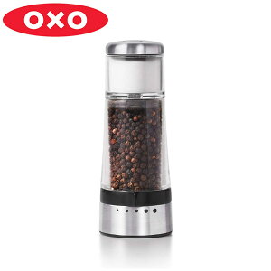 OXO　オクソー　ミル　手動　グラインダーシェーカー （ ソルトミル ペッパーミル 粗さ調節可能 ソルトシェーカー ペッパーグラインダー 胡椒挽き こしょう挽き キッチンツール スパイスミル 調理用品 下ごしらえ用品 ）【39ショップ】