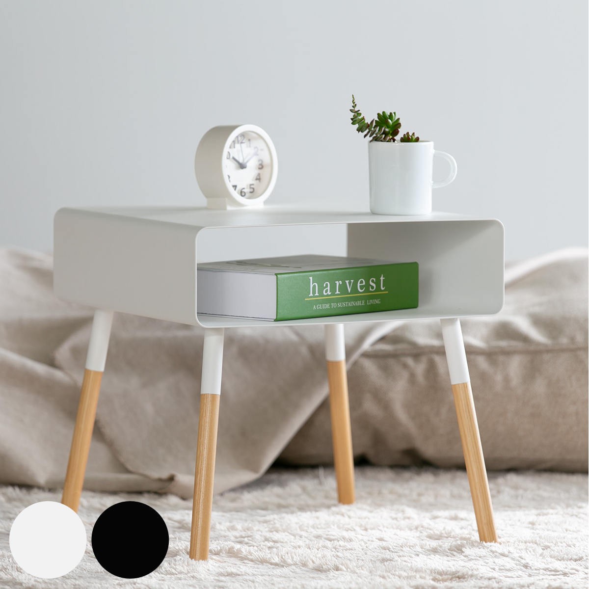 サイドテーブル プレーン PLAIN 幅35cm ( 送料無料 ローテーブル 収納付き ベッドサイドテーブル つくえ 天然木 木製 収納家具 シンプル おしゃれ...