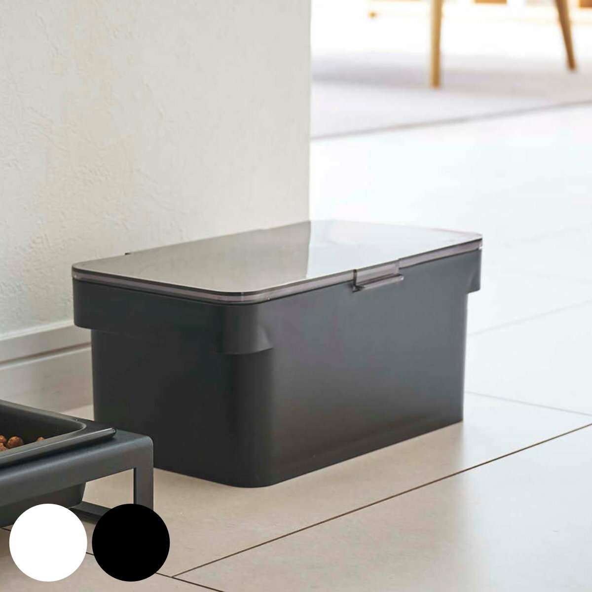 【レビュー特典付き】 山崎実業 tower 密閉ペットフードストッカー タワー 1.5kg 計量カップ付 ( 4903208056090 タワーシリーズ ペット...