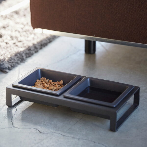 【レビュー特典付き】 山崎実業 tower ペットフードボウルスタンドセット タワー ( 4903208042062 タワーシリーズ 犬 猫 食器 2皿 スタン...