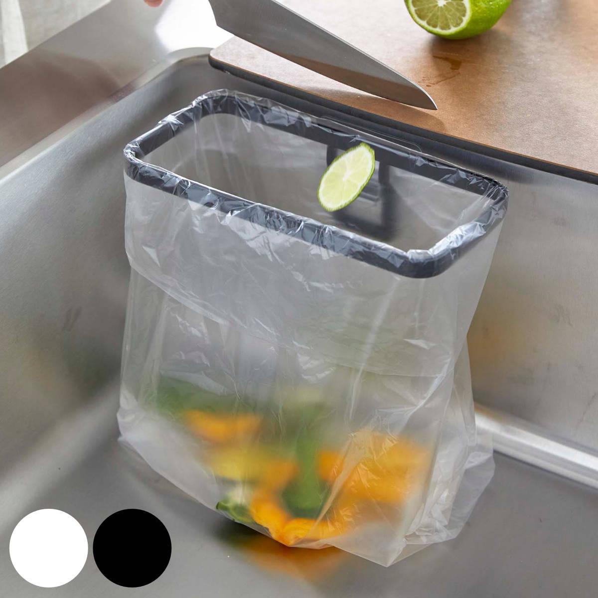 山崎実業 tower フィルムフックポリ袋ホルダー タワー ( 4903208081825 タワーシリーズ 三角コーナー ゴミ袋ホルダー 生ゴミ 生ごみ ゴミ箱...