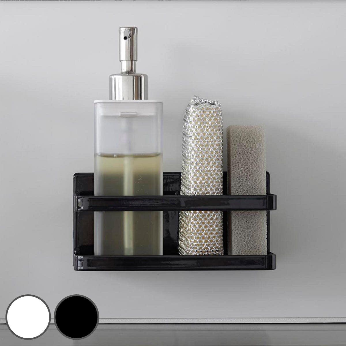 【レビュー特典付き】 山崎実業 tower マグネットスポンジ&ボトルラック タワー ( 4903208033374 タワーシリーズ マグネット スポンジラック...