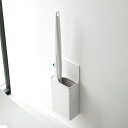 山崎実業 Plate ウォール流せるトイレブラシホルダー プレート 石こうボード壁対応 ホワイト ( 4903208100311 プレートシリーズ 流せるトイレブラシホルダー 流せるトイレブラシ ホルダー 石こうボード 壁面収納 石こうボード壁 )【39ショップ】