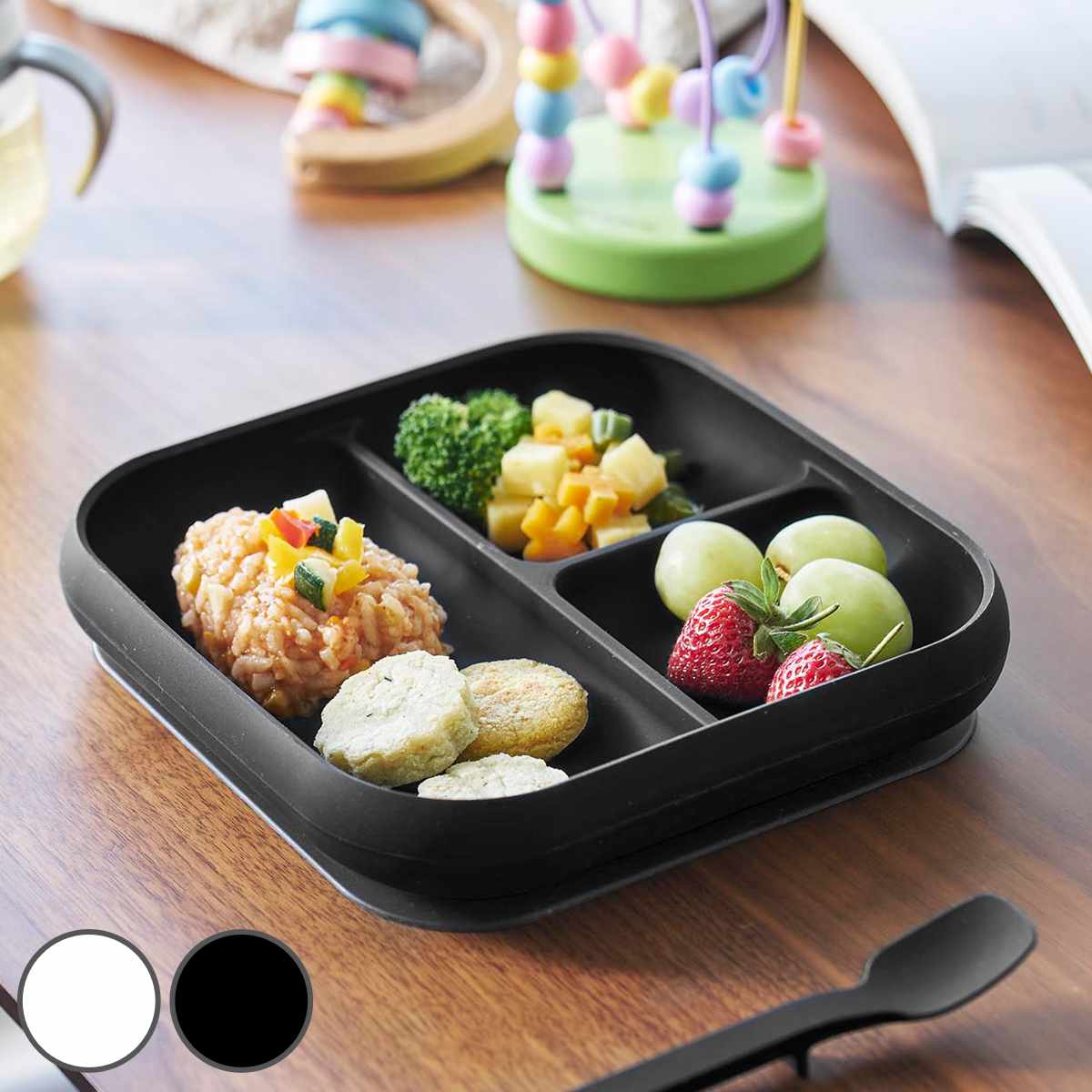 【レビュー特典付き】 山崎実業 tower 吸盤付きシリコーンベビーフードトレー タワー ( 4903208100496 タワーシリーズ 吸盤付き シリコーンベ...