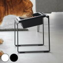 【レビュー特典付き】 山崎実業 tower ペットフードボウルスタンド タワー 斜めハイタイプ ( 4903208100359 タワーシリーズ ペットフードボウ...