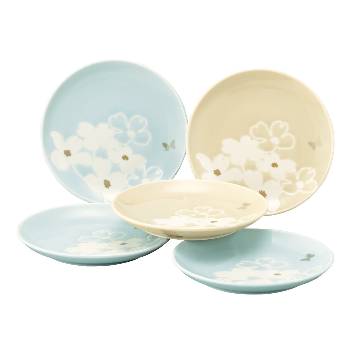 Other - プレート HANAE MORI ファイブプレートセット （ 14cm 5枚セット 食洗機対応 電子レンジ対応 磁器 日本製 皿 お皿 食器 セット モリハナエ フルール おしゃれ かわいい ）【39ショップ】