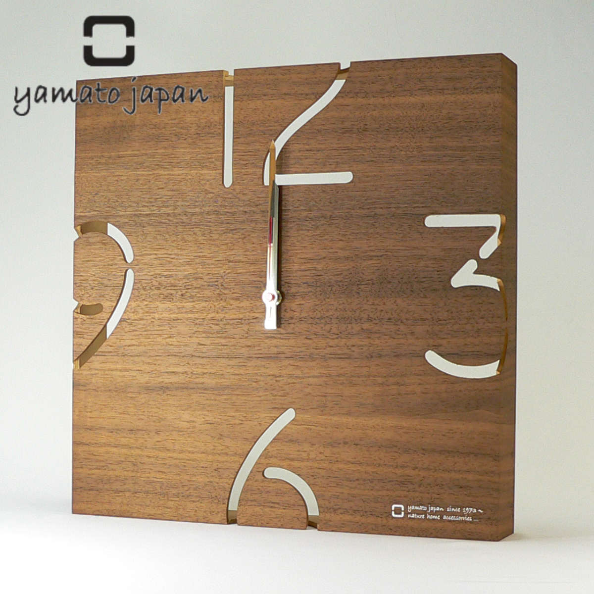 電波時計 掛け時計 ヤマト工芸 yamato PUZZLE ウォールナット