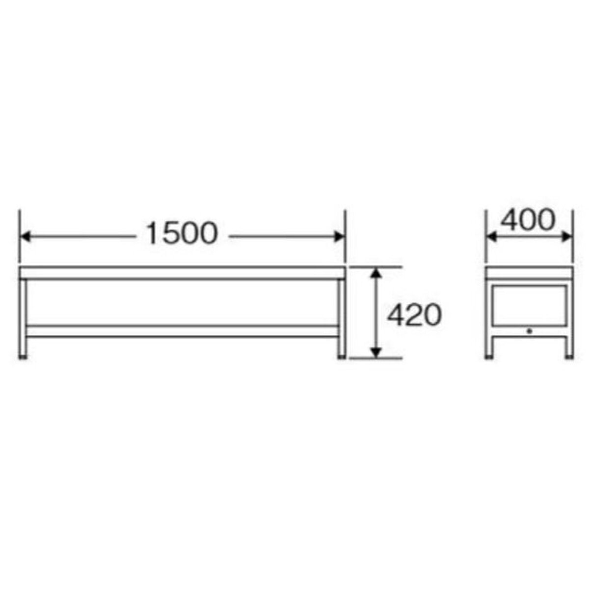 【法人限定】 業務用 屋内用ベンチ 背なしタイプ 幅150×奥行40×高さ42cm ( 送料無料 山崎産業 コンドル ベンチ 屋内用 背無し エクステリア チェア ベンチタイプ いす イス 椅子 背なし 150cm幅 座面高42cm 人工ラタン おしゃれ ) 【39ショップ】