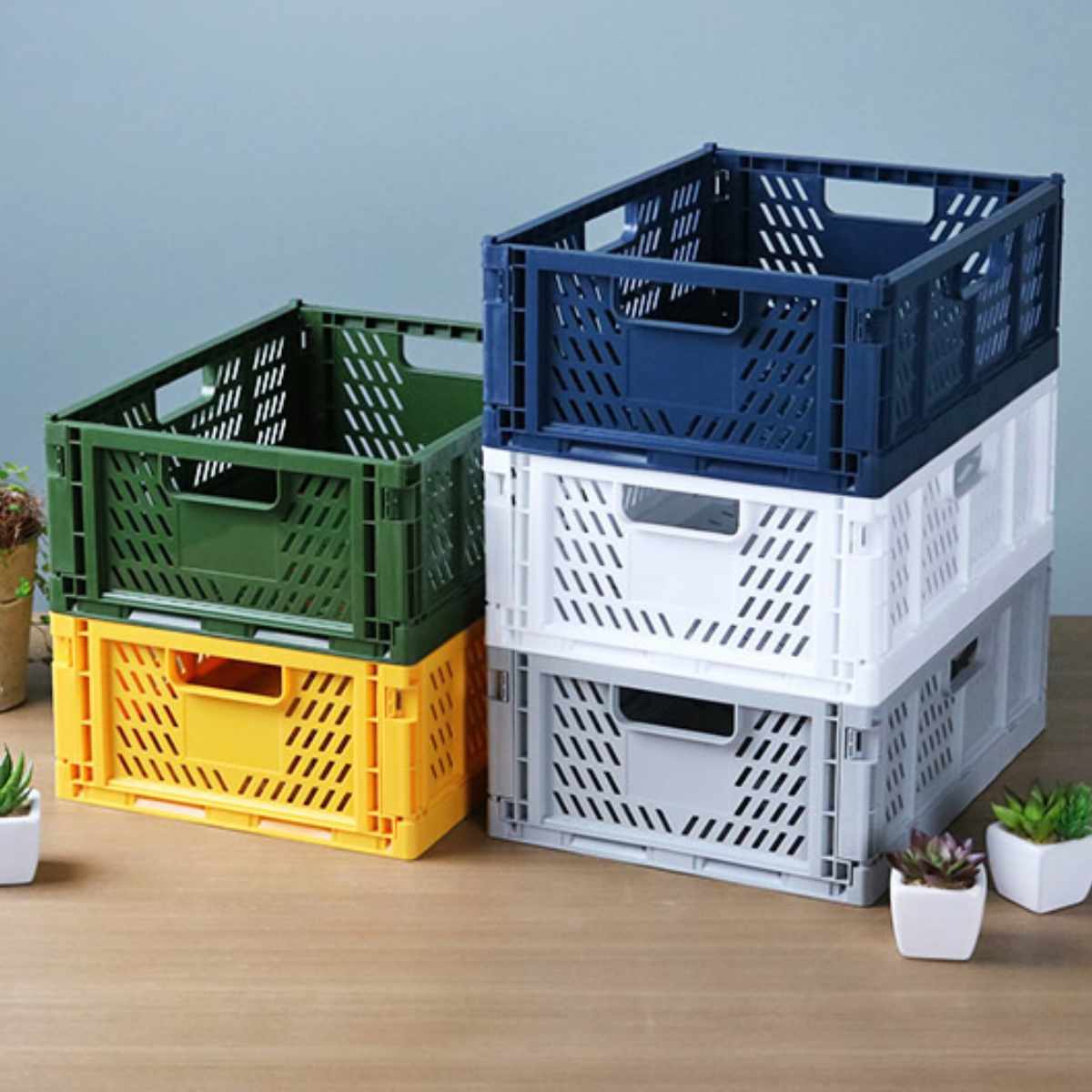 楽天市場】折りたたみ コンテナ イエローの通販