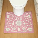 トイレマット 60×55cm フォーク PVC ムーミン 拭ける トイレ マット 北欧 ( 抗菌 防臭 防カビ 洗濯不要 キャラクター 水に強い 滑りにくい お...