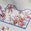 トイレマット アムール 58×65cm ( トイレ マット 洗える 洗濯可 滑り止め 足元マット 花柄 おしゃれ 洗濯OK トイレタリー すべり止め すべりどめ...